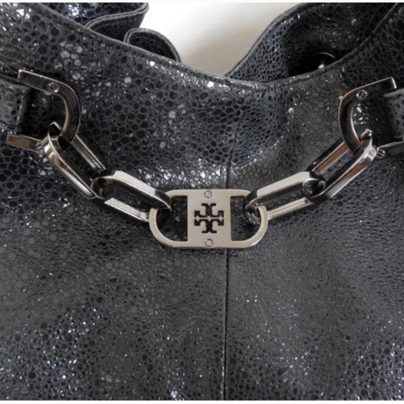 Tory Burch Natalya Genuine Leather Embossed Shoulder Bag12 x 11 x 4 - Picture 9 of 11